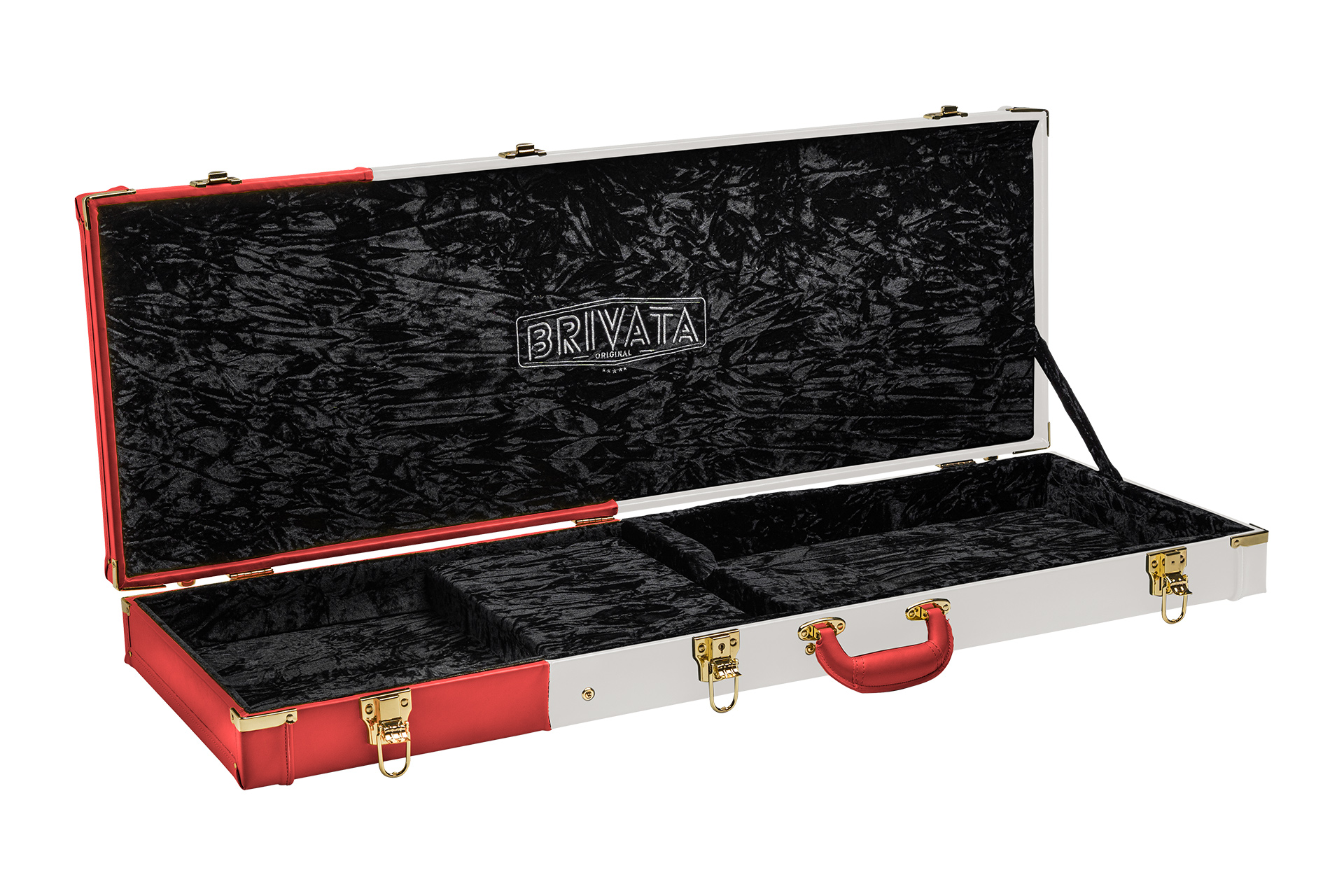 Brivata Red White Electric Stunner Modern Guitar Case
